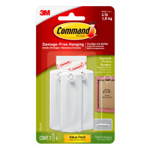 Command Wire-Back Sawtooth Frame Hangers, Holds up to 5 lbs, 3 Singulars Hangers, 6 strips, Decorate Damage-Free