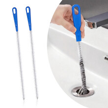 Quelcc 2 PCS Sink Unblocker Cleaning Brush, 60 cm Sink Unblocker Brush, Drain Unblocker Set, Plughole Unblocker, Bathroom Pipe Unblocker