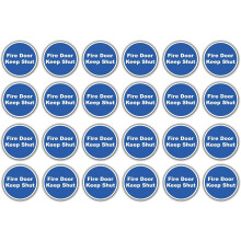 Stcky 24 x Fire Door Safety Signs [BS-5499 Compliant]- Fire Door Keep Shut Stickers Adherent Vinyl Stickers (80mm x 80mm)