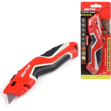 Dekton Carpet Knife – Heavy Duty Razor Blade Utility Knife for Cutting Carpets, Vinyl, and Flooring Materials | Ergonomic Soft-Grip Handle