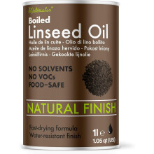Materialix Boiled Linseed Oil - Fast-Drying - Natural Wood Protection and Care for worktops, Cutting Boards, Chopping Blocks, Doors and Frames