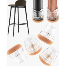 Yomanta 24 PCS Chair Leg Floor Protectors Clear Silicone Chair Leg Caps, Furniture Leg Covers for Hardwood, Scratch Protection
