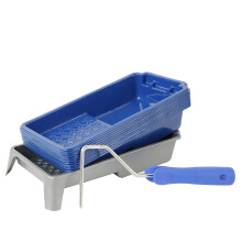 Mister Rui Paint Tray Liner, Disposable Paint Tray, 4" Sturdy Paint Tray*1, 4" Paint Tray Insert*10, and 4" Roller Frame*1