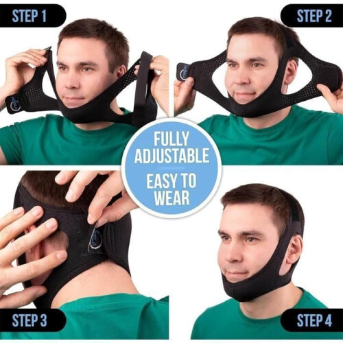 Anti-Schnarch-Kinnband - Airflow Veralabs - 2 Stück-A 1