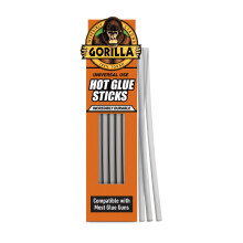 Gorilla Hot Glue Sticks | 7mm Diameter x 203mm Long | Non-Yellowing Solvent Free Formula | Easy to Use | Bonds Glass, Plastics, Metal, Fabric, Wood