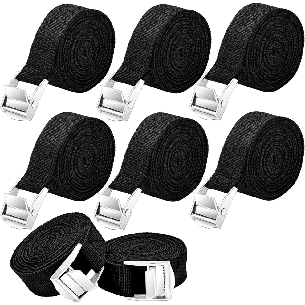 Dacitiery 8-Piece Ratchet Tie Down Straps - 1M X 25Mm, Heavy Duty 550Lbs Lashing Straps With Buckle For Vans, Motorcycle, Trucks, Trailers 5051226918001