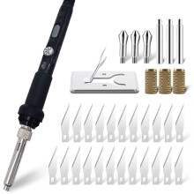 Afantti 31 Pieces Electric Hot Knife Cutter Tool | Temperature Adjustable | for Foam Plastic Fabric Rope