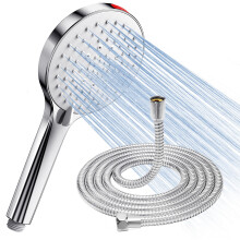 Shower Head and Hose 1.6M - SREWOHS High Pressure Shower Hose and Head Pressure Booster Shower Heads for Low Pressure Universal Large Shower Heads 5