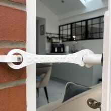 Bi-Fold Door Stay – Hook & Eye Latch Style Door Holder & Restraint – Holds Bi-Fold Doors Open Securely – Controlled Opening for Ventilation & Pe
