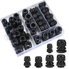 50 Pcs Adjustable Cable Glands, IP68 Waterproof Adjustable 3-15mm Cable Connectors