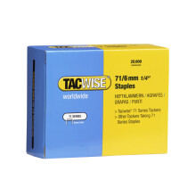 Tacwise 0367 Type 71 / 6 mm Galvanised Upholstery Staples, Pack of 20,000
