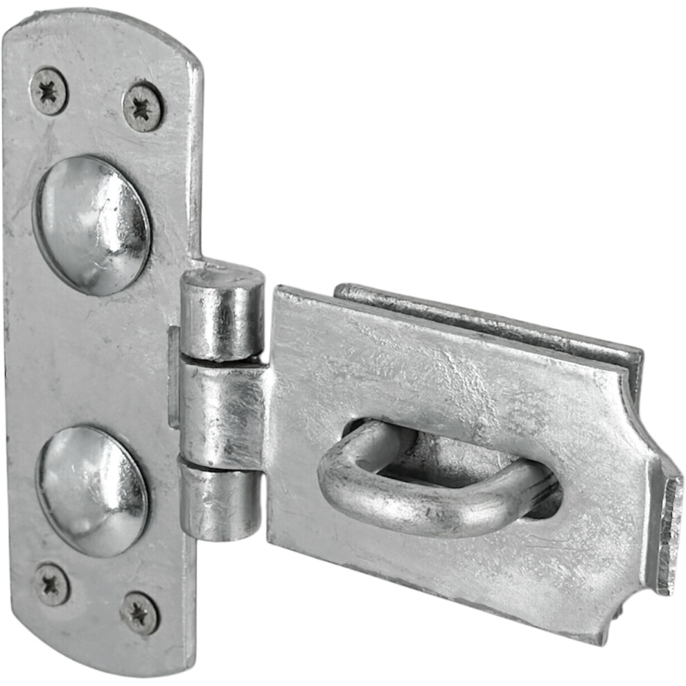 Irontite Vertical Hasp And Staple Heavy Duty | Galvanised Shed Door Lock And Gate Lock | Used With Padlock | Complete With Matching Screws 5051226941825