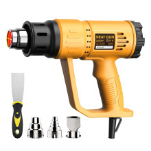 Heat Gun, TAKGIKO 2000W Heavy Duty Hot Air Gun Kit 400 & 600 Dual Temperature Settings with 4 Attachments Overload Protection for Crafts