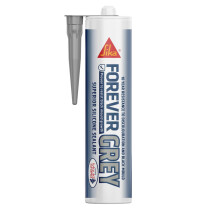 Sika Forever Grey Anti-Mould Silicone Sealant – Permanently Waterproof – Suitable for Internal and External Use – Grey – 295ml