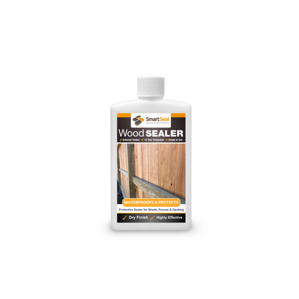 Smartseal Wood Sealer - 100Ml Sample - Clear Protective Wood Sealer For Exterior Use. Rain Repellent Invisible Waterproof Sealant For Wooden Fences 5051226957055