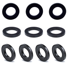 QISF 10 PCS Rubber Flat Washers, 24.5mm 3/4" Hose Washers Black Gasket Seals Ring, Round Spacer for Faucet Pipe Water