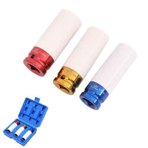 TOPWAY Alloy Wheel Impact Socket Set 3pc 1/2" Sq Drive