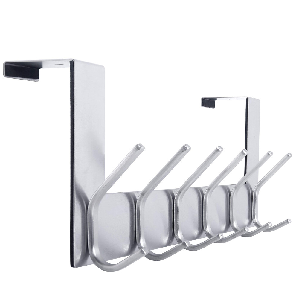 Webi Over The Door Hook Door Hanger:over The Door Towel Rack With 6 Hooks For Hanging Coats,Over Door Coat Hanger Rack For Towels,Clothes,Back Of 5051226993275