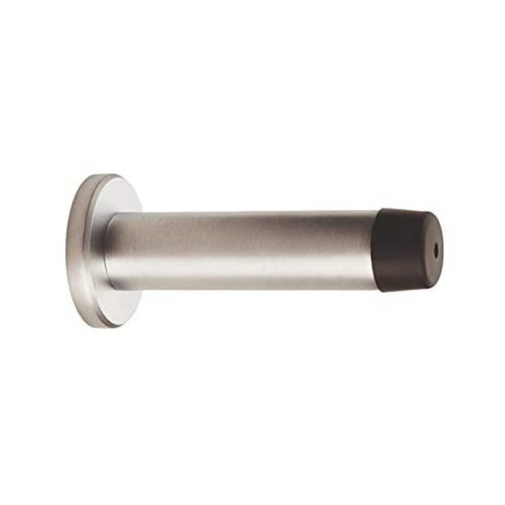 Wall Mounted Cylinder Doorstop With Rose 5051226992735
