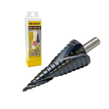 YOKOCUT Cobalt Step Drill Bit for Stainless Steel and Hard Metal, High Speed Steel 6% Cobalt Step Bit with AlTiN Coating