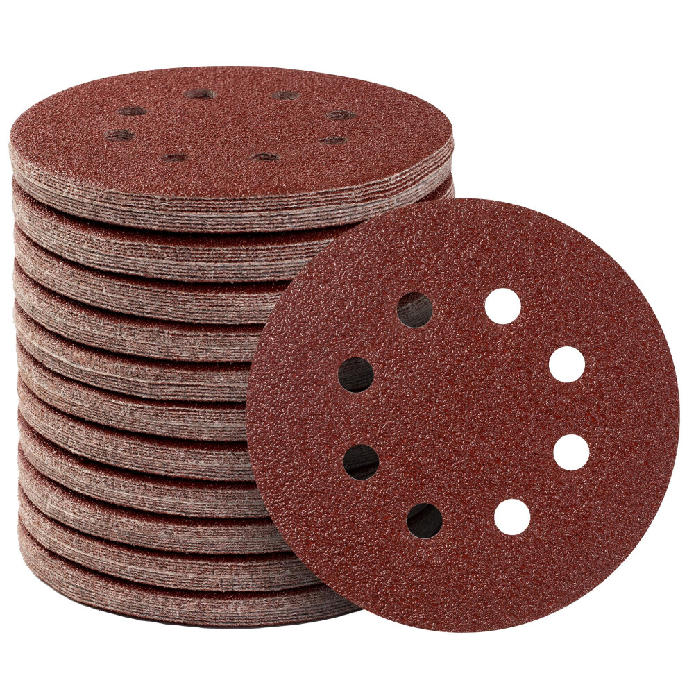 Satc 125Mm Sanding Discs 120Pcs Orbital Sander Discs Hook And Loop Sanding Pads For Random Orbital Sander 5051226950599