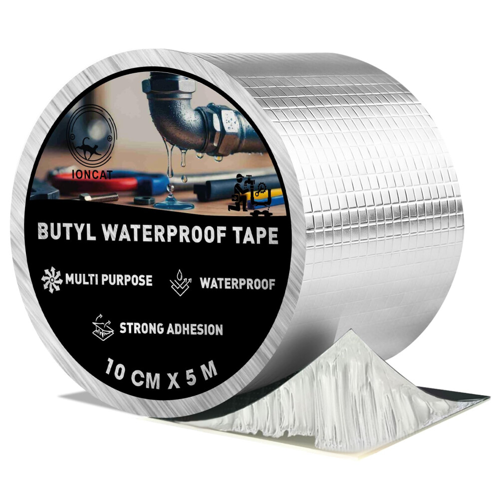Butyl Tape Waterproof For Leaks, Roof Sealant Tape For Leak Repair, Patch And Seal Tape For Roof, Window, Glass, Silicon And Pipe Sealing, Aluminium 5008485803265