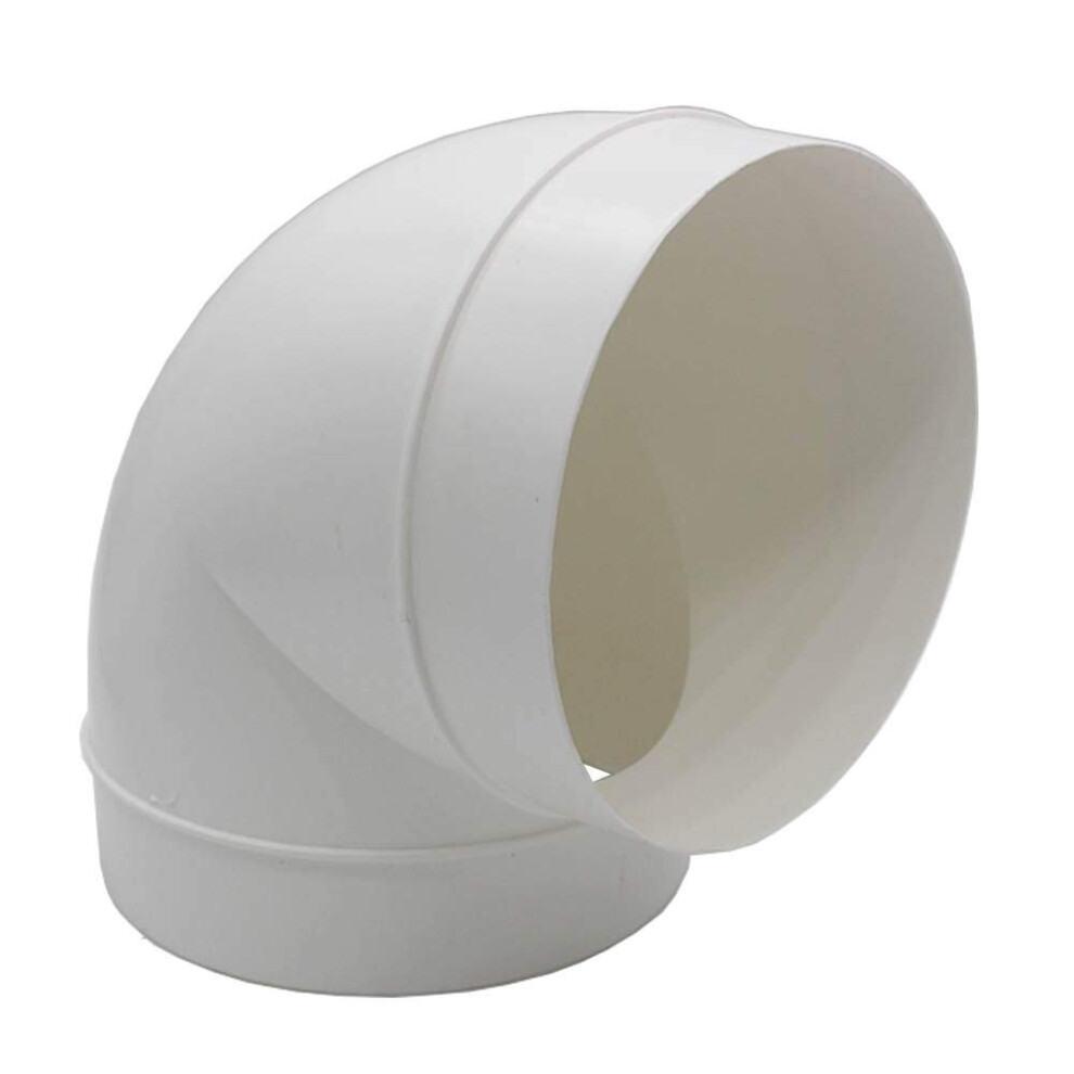 Kair 90 Degree Elbow Bend 150Mm - 6 Inch Round Plastic Ducting Joint To Connect Round Duct Pipe Or Flexible Hose 5051226945793