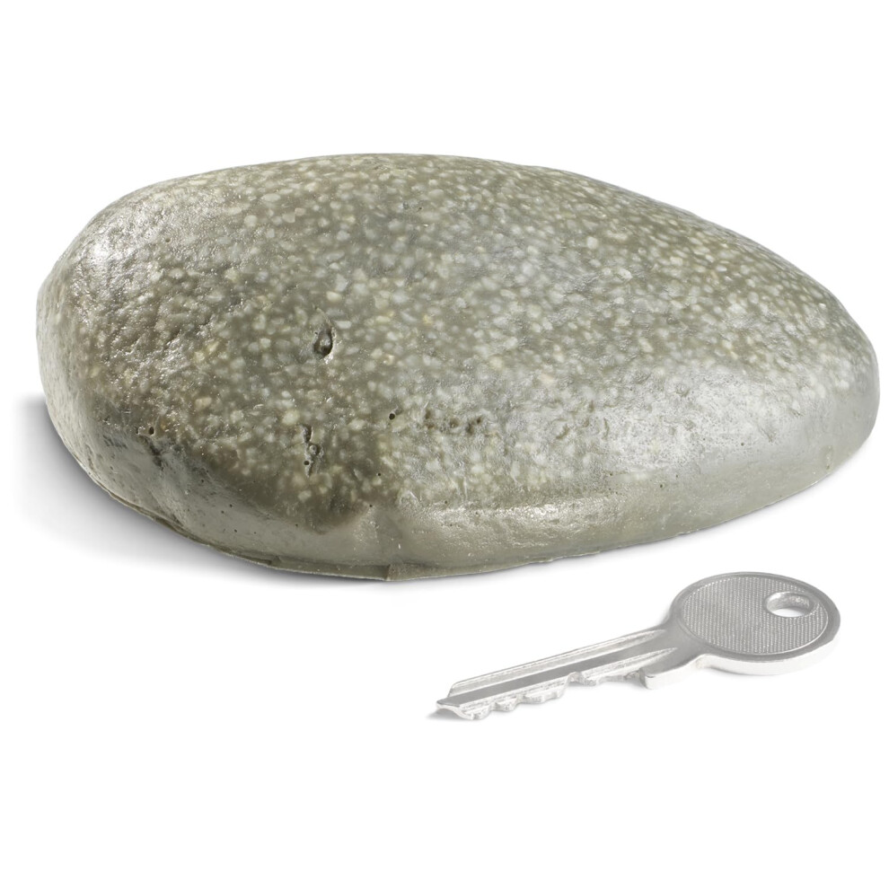 Com-Four Pebblestone Key Stone With Secret Compartment Â Artificial Rock For Geocaching Â Stone-Look Key Hideaway (1 Piece Â Flat) 5051226945939