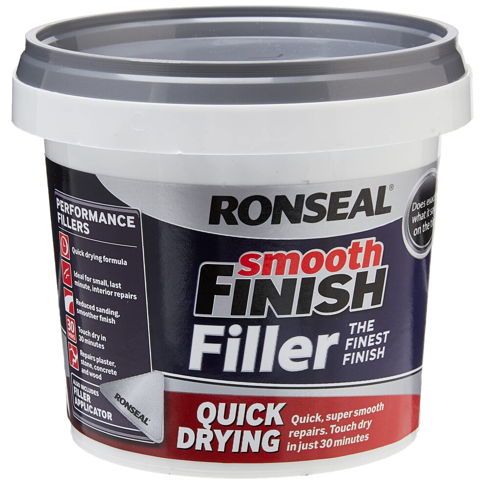 Ronseal 36553 Smooth Finish Filler Quick Drying 600G White