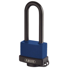 ABUS 70IB/45HB63 Weatherproof Brass Padlock – Long Stainless Steel Shackle – Aqua Safe Marine Grade – Corrosion Resistant – Plastic Coated