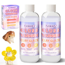 Air Dry Clay Glaze & Polymer Clay Varnish - 200ml Gloss Clay Sealant, Waterproof & Scratch Resistant Clay Glaze for Air Dry Clay Prevents Cracking