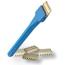1.5" Scutch Chisel and Combs Set - Footprint. Superior Strength Drop Forged Handle. 5 Double-Ended Combs Included. Essential Builders Hand Tools for