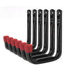onesto Pack of – 6 Utility Hook Set Garage Storage | 120 X 80mm Large Hooks for Hanging | Black Powder Coated Utility Hooks for Shed Organiser