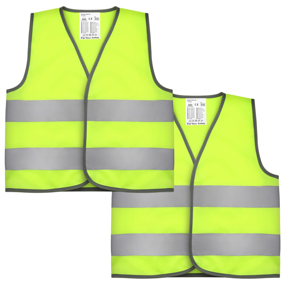 Firtink 2 Pieces Hi Vis Vests For Kids,High Visibility Reflective Safety Vest,High Vis Vest,Hi Safety Vests,High Vis Jacket With Reflective Strips 5051226949142