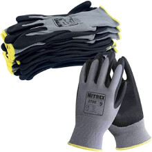 NITREX 270E Work Gloves – Pack of 10 | Safety Gloves with Enhanced Grip | Protective Workwear for Various Workplace Hazards | Size 9