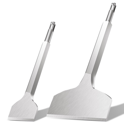 Lytool Tile Chisel SDS-Plus, 2pcs 250x40mm+280x100mm SDS Masonry Concrete Chisel Set, Tile Removal Tool, Tile Grooving Scraping Scaling Chisels