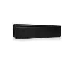 Xfort MailPlate Luxe 12" Letterplate Matt Black, Premium Draught Proof Postal Letterbox, Telescopic Sleeved Letter Box for Wooden
