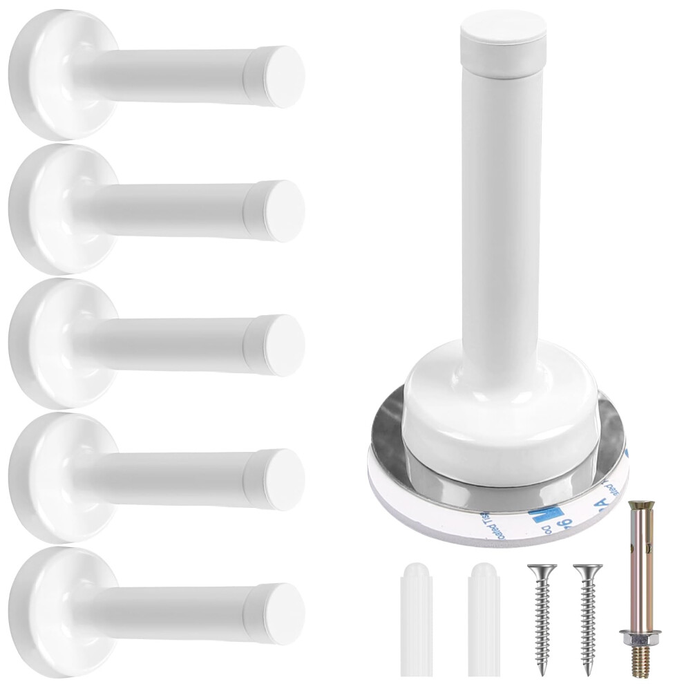 Door Stops, Door Stoppers For Floor Rubber Door Stopper Self Adhesive Doorstop Wall Mounted White Door Stop Heavy Duty Stainless Steel Doorstops With 5005759081862