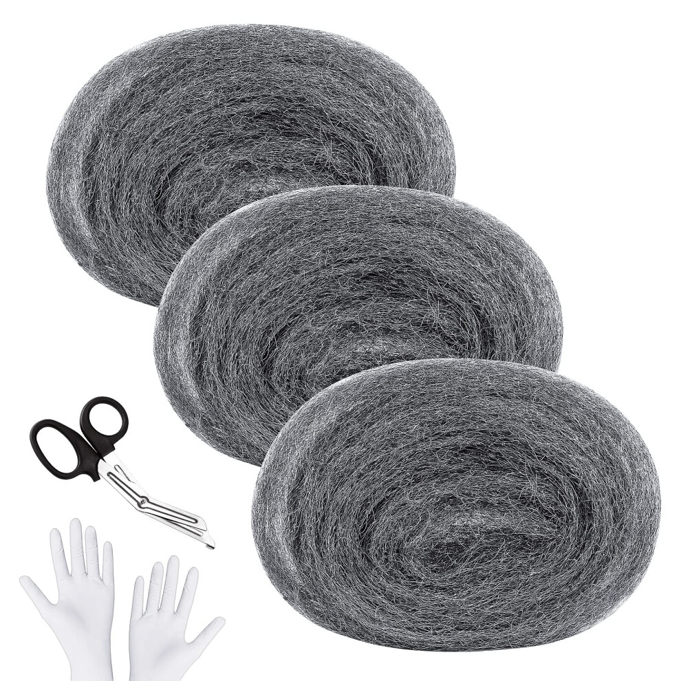 Selftek Steel Wool Mice, 3 Pack Wire Wool Mice 50Ft/15 Meter Coarse Steel Wool Mice Blocker For Rodent Control, Cleaning 5051226981784