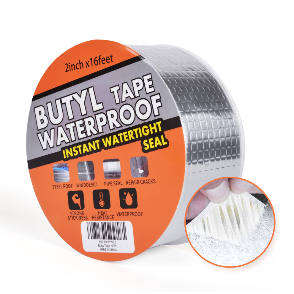 Tapebear Butyl Tape For Roof And Leak Repair, Waterproof Sealing Tape Silver Aluminum Tape, For Rv Repair, Window, Glass, Silicone, & Edpm Patching 5051226955334