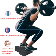 Squat Wedge Block Adjustable Non-Slip Squat Ramp Slant Board Calf Stretcher, Heavy Duty 3pcs Foam Foot Ankle Knee Stretcher Leg Extender, Incline Boa