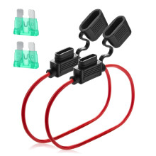 Enhance Vehicle Safety with Inline Fuse Holder 12v Standard 2 Pcs Set - Waterproof Blade Fuse Holder for Car, Truck, Motorcycle, Boat
