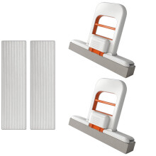 2 Pack Mini Mops, Foldable Mops for Small Spaces with 2 Refill Sponges, 15x13x3cm Self-Squeezing Desktop Cleaning Sponge Mop for Dry & Wet Use