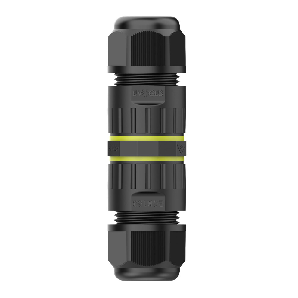 Evoges Ip68 Waterproof Cable Connector, Outdoor Rated, Inline, 3 Pole, Ã3.5-10Mm Cable Diameter, 0.5-1.5Mmâ² Conductor, Ukca, Ul, Ce, Tuv 5051226974373