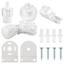Thyonta 32mm Metal Roller Blind Installation Bracket Complete Set with Bead Chain and Control Mechanism for Window Maintenance Repair Replacement