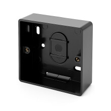 SHPELEC Black Surface Mounted Pattress Box - Single/Double, Stylish and Durable Box for Mounting Electrical Devices, BS 5733 Compliant