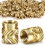 Caianwin 50PCS Thread Insert M4 Brass Heat Set Insert for for Plastic and 3D Printing Components - Brass Metric Knurled Nuts 1