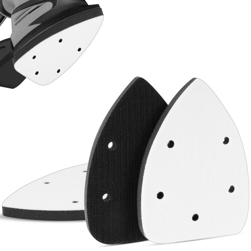 3 Pack Mouse Detail Sanding Interface Pad Hook and Loop Triangle Sanding Pad with 5 Holes Mouse Sander Sandpaper Backing Pad for Sander Accessories