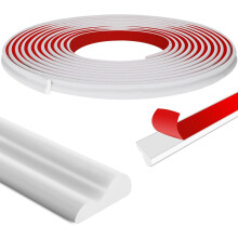 20 Ft x 0.9''/6.1Mx2.3CM Wall Decoration Molding Trim - Self-Adhesive 3D Chair Rail Panel Molding - Flexible DIY Wall Trim