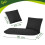 Doppel-Gartenschaukelkissen-Set, Schwarz, Polyester-Baumwolle 4